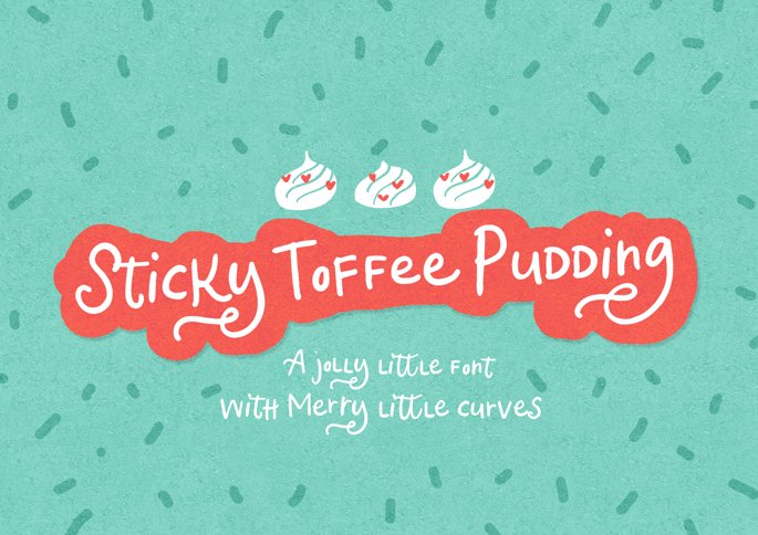 Sticky Toffee Pudding Font (Font) by Nicky Laatz