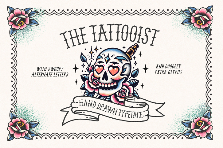 The Tattooist Typeface  (Font) by Nicky Laatz