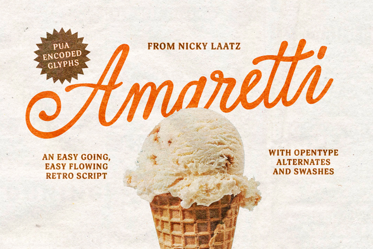 Amaretti Script Font (Font) by Nicky Laatz