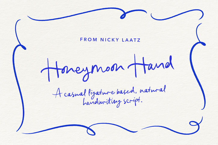 Honeymoon Hand Demo (Font) by Nicky Laatz