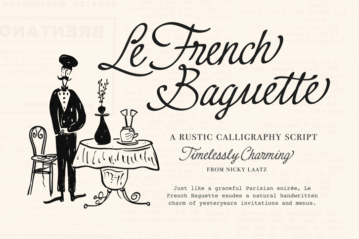 Le French Baguette Demo (Font) by Nicky Laatz