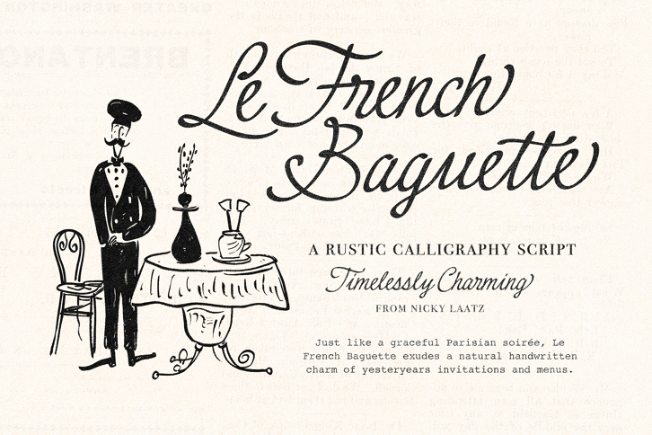 Le French Baguette (Font) by Nicky Laatz