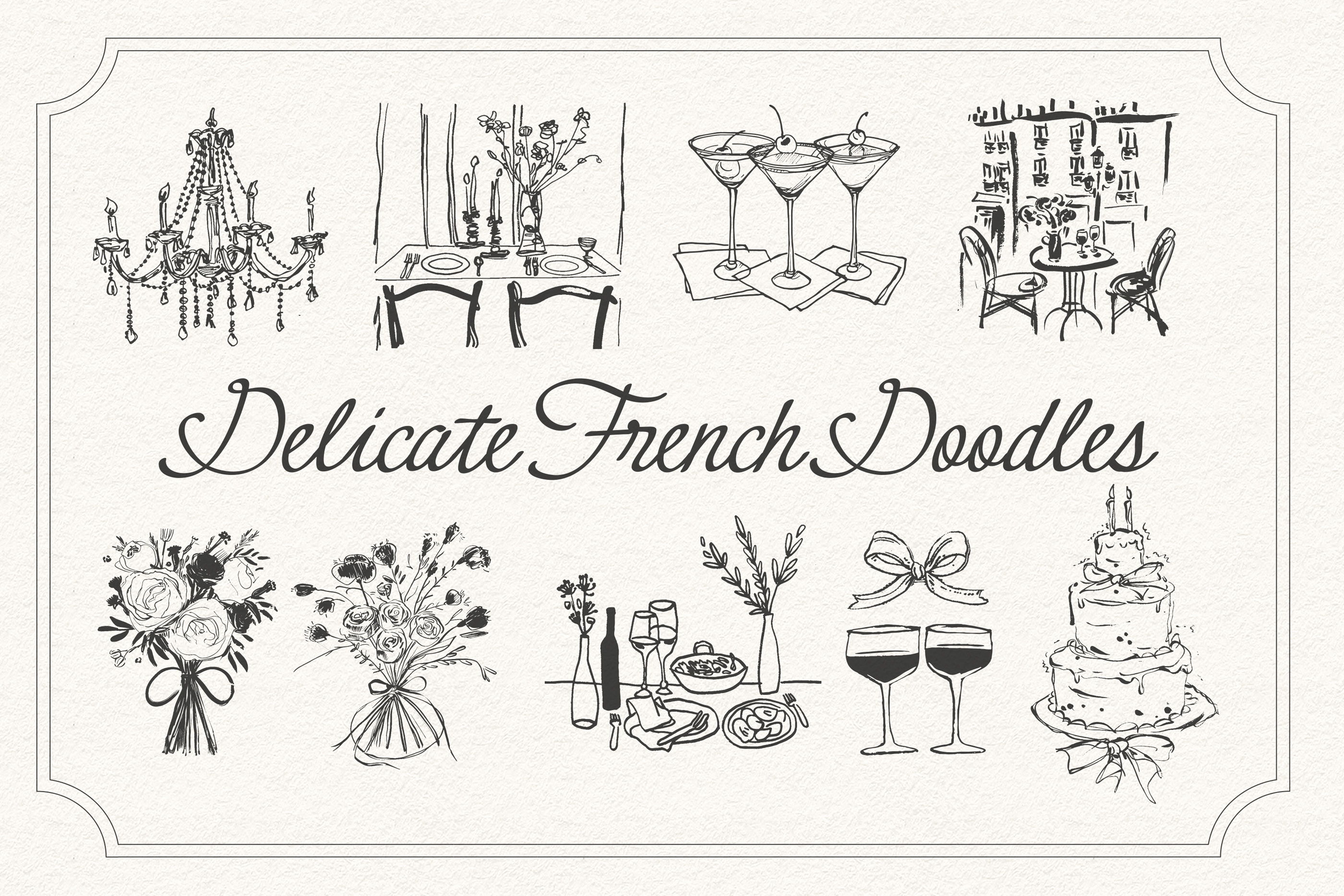 Delicate French Doodles (Illustrations) by Nicky Laatz