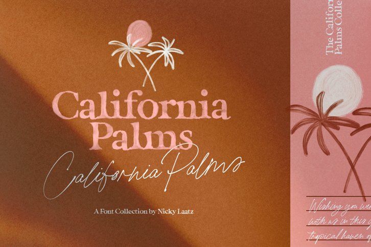California Palms Fonts & Graphics (Font) by Nicky Laatz