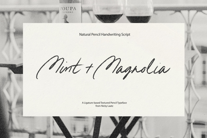 Mint + Magnolia Typeface (Font) by Nicky Laatz