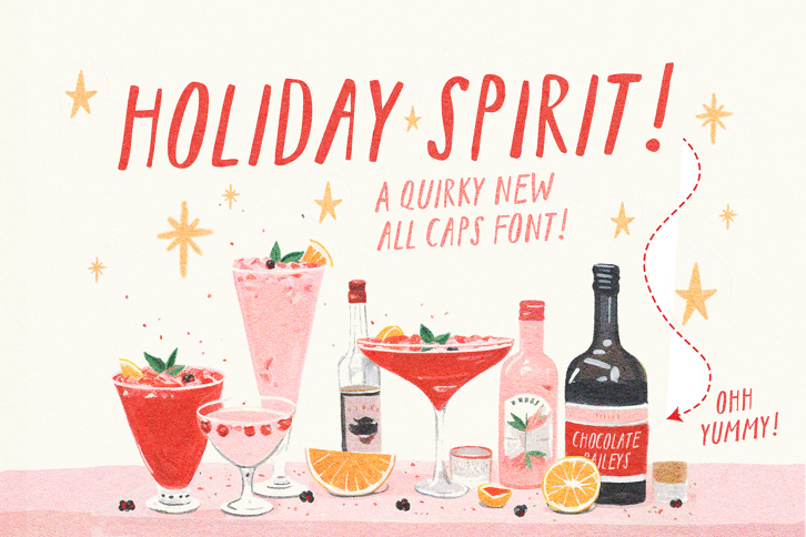 Holiday Spirit Font (Font) by Nicky Laatz