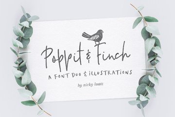 Poppit & Finch Fonts and Graphics main product image by Nicky Laatz