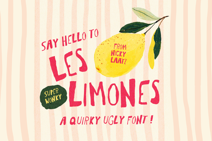 Les Limones Ugly Font (Font) by Nicky Laatz