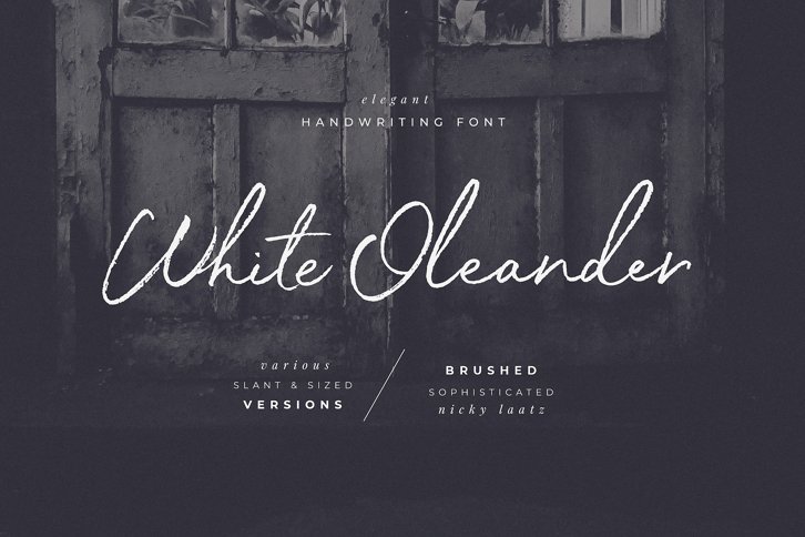 White Oleander Font (Font) by Nicky Laatz
