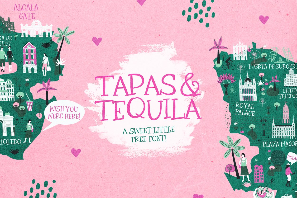 Tapas & Tequila Free font main product image by Nicky Laatz