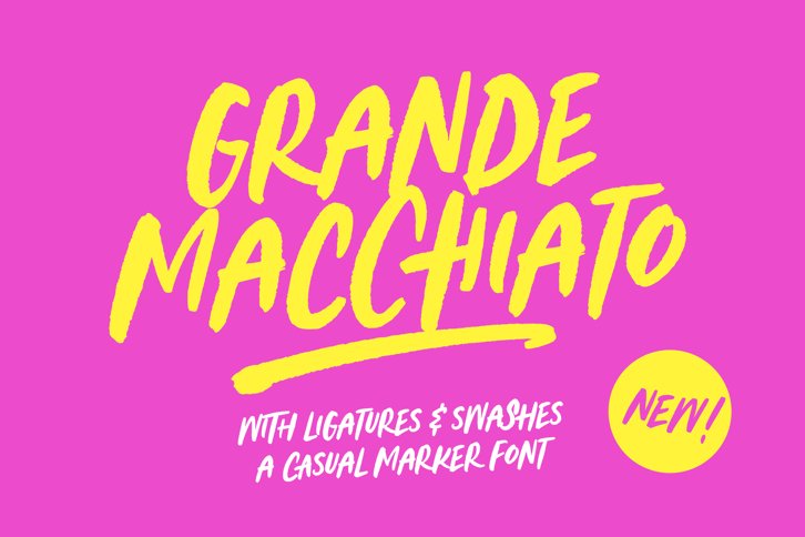 Grande Macchiato Font (Font) by Nicky Laatz