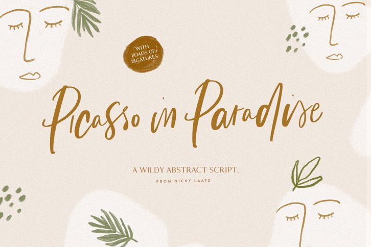 Picasso in Paradise (Font) by Nicky Laatz