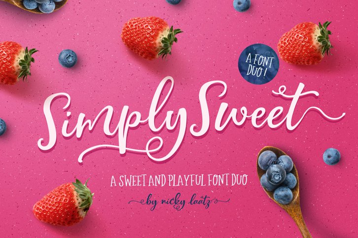 Simply Sweet Font Duo (Font) by Nicky Laatz