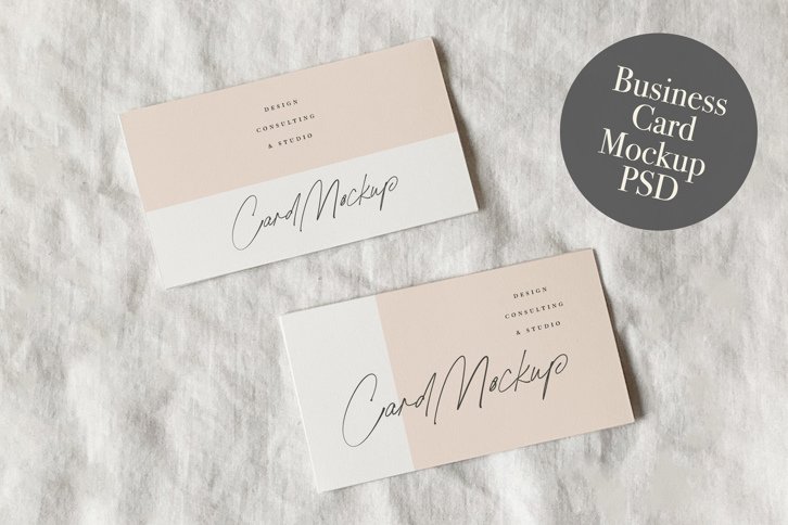 Natural Business Card Mockup PSD (Mockup) by Nicky Laatz