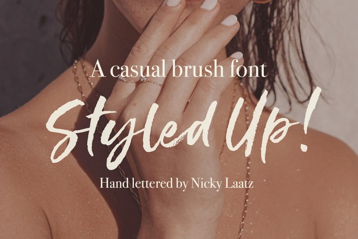 Styled Up Brush Font (Font) by Nicky Laatz