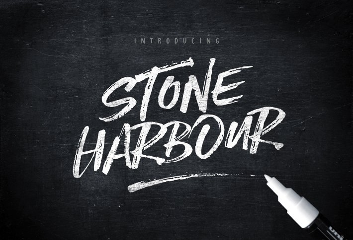 Stone Harbour Brush Font (Font) by Nicky Laatz