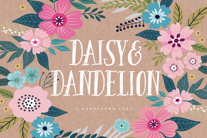 Daisy & Dandelion Font (Font) by Nicky Laatz