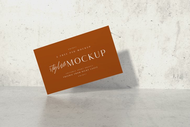 Stylish Business Card Mockup (Mockup) by Nicky Laatz