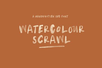 Watercolour Scrawl SVG Font main product image by Nicky Laatz