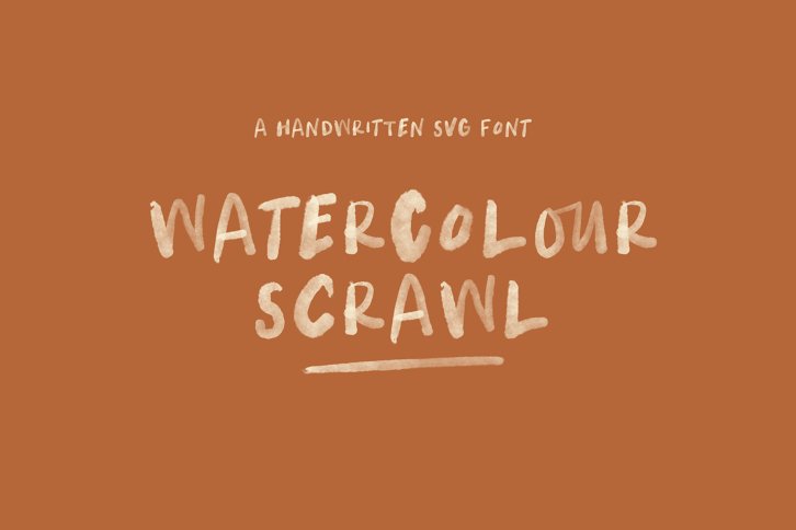 Watercolour Scrawl SVG Font (Font) by Nicky Laatz