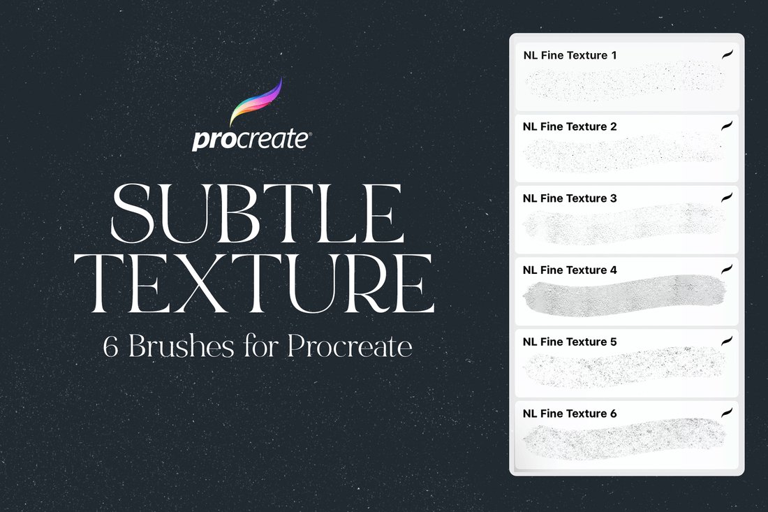 6 Procreate Texture Brushes main product image by Nicky Laatz