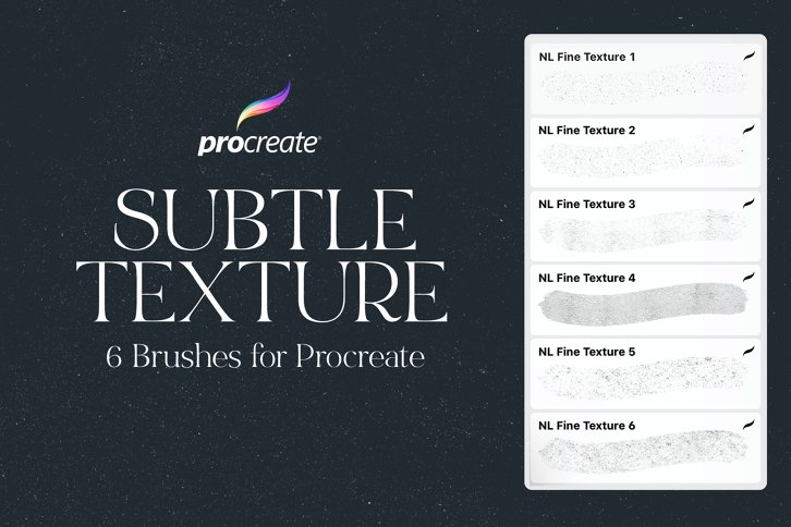 6 Procreate Texture Brushes (Procreate) by Nicky Laatz