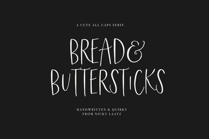 Bread & Buttersticks Font (Font) by Nicky Laatz