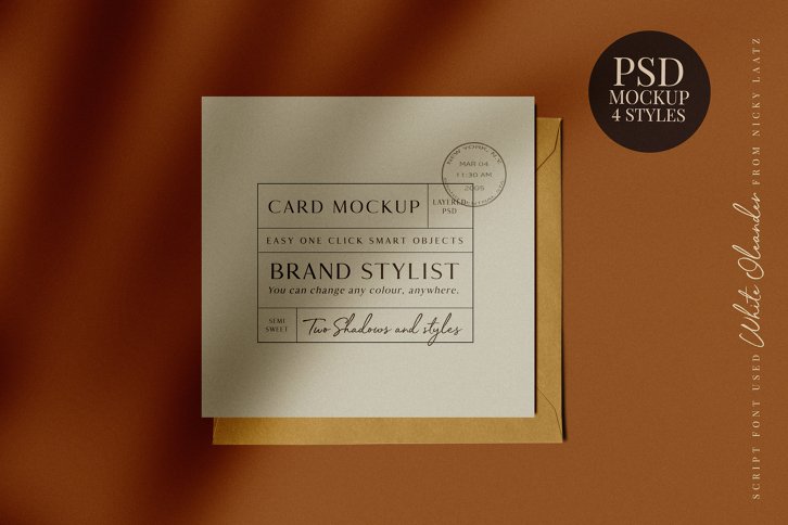 Two Moody Card PSD Mockups (Mockup) by Nicky Laatz