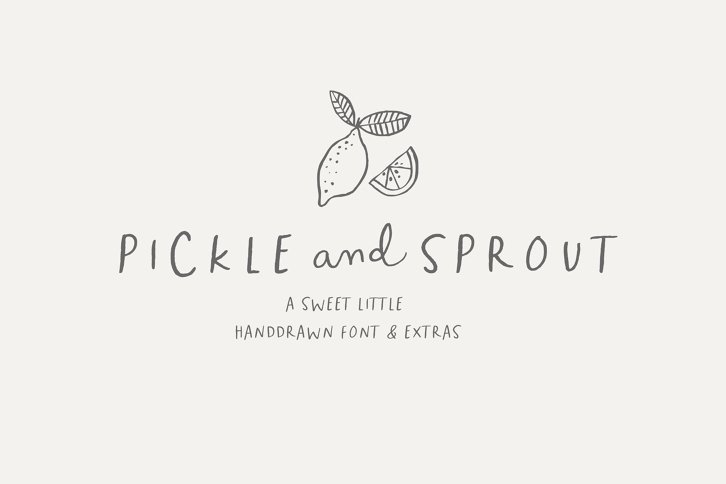 Pickle and Sprout Font & Extras (Font) by Nicky Laatz